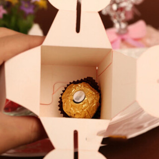AI-Gift 婚庆结婚用品创意中式喜糖盒 婚礼糖果盒 纸盒 糖盒 折叠百年好合喜糖盒 100个装