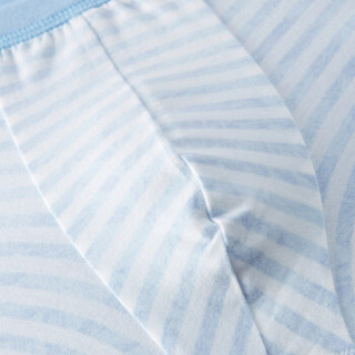 全棉时代（Purcotton）少男针织平角裤140/70(建议10-11岁) 线条叶子+蓝底树叶 2条装