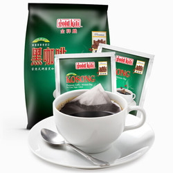 新加坡进口 金祥麟 gold kili 袋泡式研磨黑咖啡 无糖速溶咖啡粉10g*20包 *2件