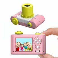 指玩奇特 第三代儿童卡通数码相机小单反运动摄像照相机 (粉色送32G内存卡)