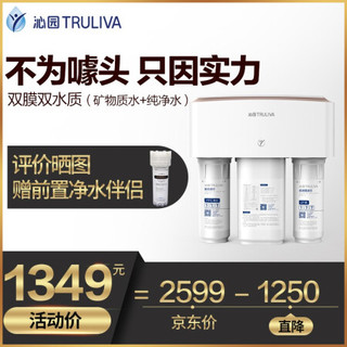 沁园（TRULIVA）净水器家用 一机两用双膜 RO反渗透纯水机 双出水低废水KRT3890