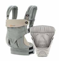 Ergobaby 四式360婴儿背带加改良型心连心婴儿护垫套装 灰色BCII360AGRYV3