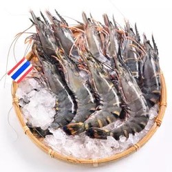 京东生鲜 泰国活冻黑虎虾（大号） (16-20只 400g)