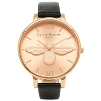 OLIVIA BURTON 奥利维亚伯顿 OB14AM58 黑色/玫瑰黄金 手表