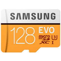 SAMSUNG 三星 存储卡 EVO黄色升级版 高速TF卡（Micro SD卡）128GB