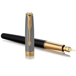 PARKER 派克 SONNET卓尔 光影格纹金夹 钢笔 18K金F尖