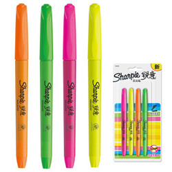 Sharpie 锐意 荧光笔 4色套装（粉+黄+橙+绿）