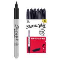 Sharpie 锐意 防褪色马克笔 黑色 12支/盒 *2件