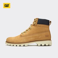 CAT卡特秋冬款黄色牛皮革织物男休闲鞋P722849H3BDR28
