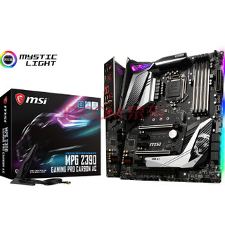 msi 微星 MPG Z390 GAMING PRO CARBON AC暗黑板主板带无线网卡 (ATX)