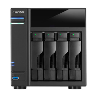 ASUSTOR 华芸 AS6104T 4盘双核心赛扬1.6Ghz NAS 多声道网络存储服务器 内存2GB