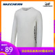 Skechers斯凯奇针织长袖T恤衫男 休闲运动衫长袖衫 SAMW175708