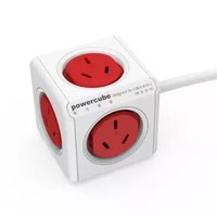allocacoc/阿乐乐可 魔方插座立体式插排插座1.5米线红色无USB