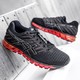 亚瑟士(ASICS)透气缓冲跑步鞋男运动鞋 GEL-QUANTUM180 2 T6G2N-9099 黑色/黑色/红色 42.5