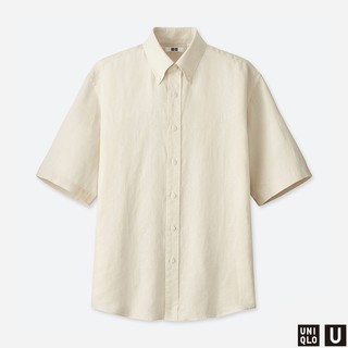 UNIQLO 优衣库 设计师合作款 416554 男款法国麻宽松衬衫