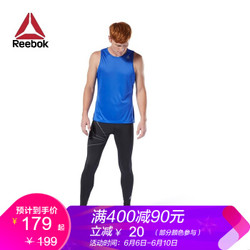 Reebok锐步官方 运动健身 SPEEDWICK SINGLET 男子 跑步背心FKT03 DP6744_蓝色 A/M