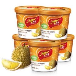 美丰冰淇淋猫山王榴莲果肉雪糕冰激凌量贩装5杯装2件