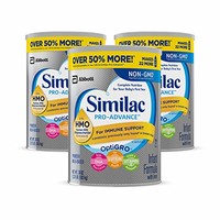 Similac 雅培 Pro-Advance Non-GMO 婴儿含铁奶粉 含2'-FL HMO， 3罐装(每罐36盎司(1.02kg)，1个月供应量