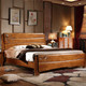 木巴 家具 中式橡胶木实木床1.8米双人床海棠色婚床 卧室家具 C100 1800*2000