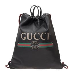 省10元 直营 古驰 Gucci 大logo牛皮手提包双肩背包双肩包男包真皮欧美时尚单肩包男多少钱 什么值得买