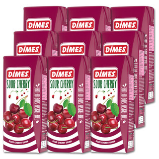 土耳其进口饮料果汁 迪美汁（DIMES） 樱桃汁果汁饮料200ml*9量贩分享装
