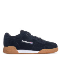 Reebok Classics Mens Workout Plus EG Trainers 男士运动鞋 Black-White UK7