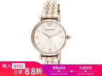 阿玛尼(Emporio Armani)手表 满天星商务个性时尚腕表简约钢带石英女表AR11059