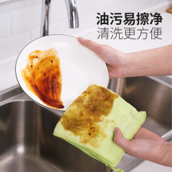 靓涤 厨房抹布 珊瑚绒款 10条