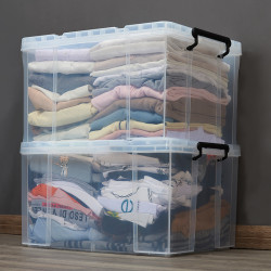 透明加厚宜家收纳箱玩具收纳盒装书整理箱衣服塑料特大号储物箱子多少钱 什么值得买