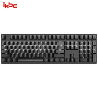 ikbc F108 机械键盘 有线键盘 游戏键盘 108键 单光 cherry轴 黑色 银轴