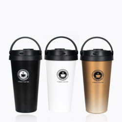 304不锈钢手提咖啡杯500ml