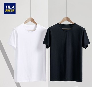 HLA 海澜之家 HUAAJ1R009A 圆领短袖T恤两件装