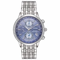 历史低价：CITIZEN 西铁城 FC5000-51L World Chronograph A-T Blue 女士光动能腕表 *2件 