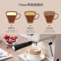 Hauswirt/海氏 意式咖啡机家用煮咖啡壶打奶泡机高压蒸汽式半自动