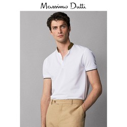 春夏大促 Massimo Dutti 男装 2019新款夏季立领POLO衫男士夏装短袖上衣 00701202250