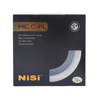 NiSi 耐司 MC CPL 72mm 单反偏光镜 双面多膜 增加饱和度 铝材 风光摄影 单反滤镜