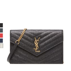 SAINT LAURENT PARIS YSL 圣罗兰 牛皮缝线女包单肩包