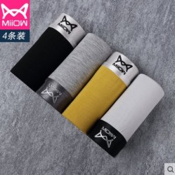 MiiOW 猫人 男士莫代尔平角内裤