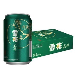 雪花啤酒晶粹8度330ml*24听整箱听装 *2件