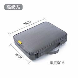 Naphele 奈菲乐 证件收纳包家庭证件收纳袋大容量多功能文件收纳盒档案票据文件户口本整理袋(高级灰)