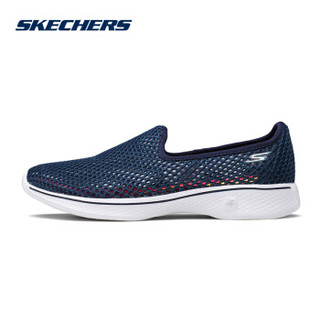 SKECHERS 斯凯奇 14905 镂空透气网眼健步休闲鞋 (39、黑色/白色/BKW)