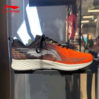 LI-NING 李宁 ARBP037 竞速慢跑鞋运动鞋 (荧光耀橙/标准黑/标准白、42)