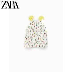 ZARA 夏装 女婴幼童 假期穿搭肩带提花连衣裙 03335577712
