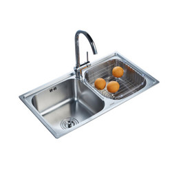 惠达（HUIDA） 惠达水槽双槽洗菜盆厨房水池带龙头不锈钢洗碗池9605（含配件）
