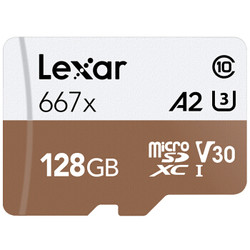 Lexar 雷克沙 667x microSDXC A2 UHS-I U3 TF存储卡 128GB