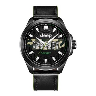 吉普(JEEP)手表 大切诺基系列 镂空机械表男表 全自动男士腕表 皮带防水 七孔镂空 JPG900002MA