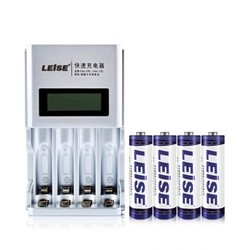 LEISE 雷摄 四槽智能充电器＋8节5号2700毫安镍氢充电电池 *3件