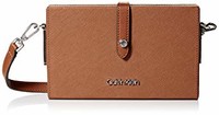 Calvin Klein Hayden 十字纹皮革小号新奇盒子斜挎包