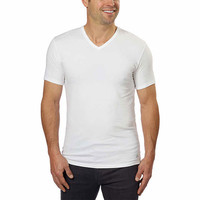 Calvin Klein/CK 凯文克莱 男士内衣家居服薄款V领短袖打底T恤 4件装 多色多尺码可选 白色 S