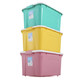 【3个装加大加厚】收纳箱车载储物箱收纳盒衣物玩具家用整理箱 大号3个装随机颜色57*43*32.5cm